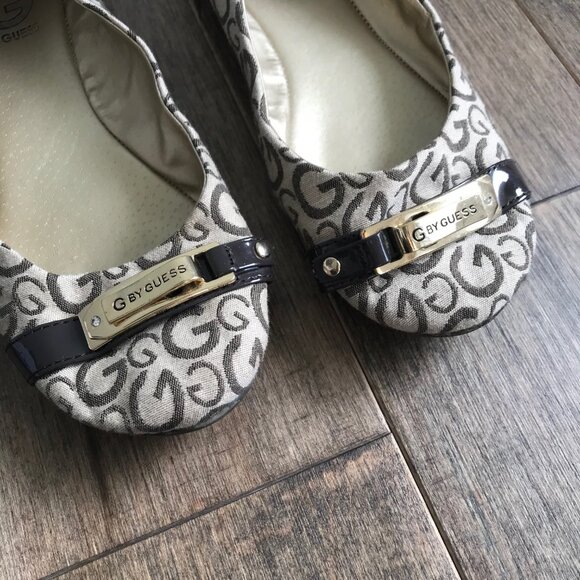 Vintage Y2K G by Guess Farrah 2 Monogram Ballet Flats Shoes - Women's Size 7 - Picture 10 of 14